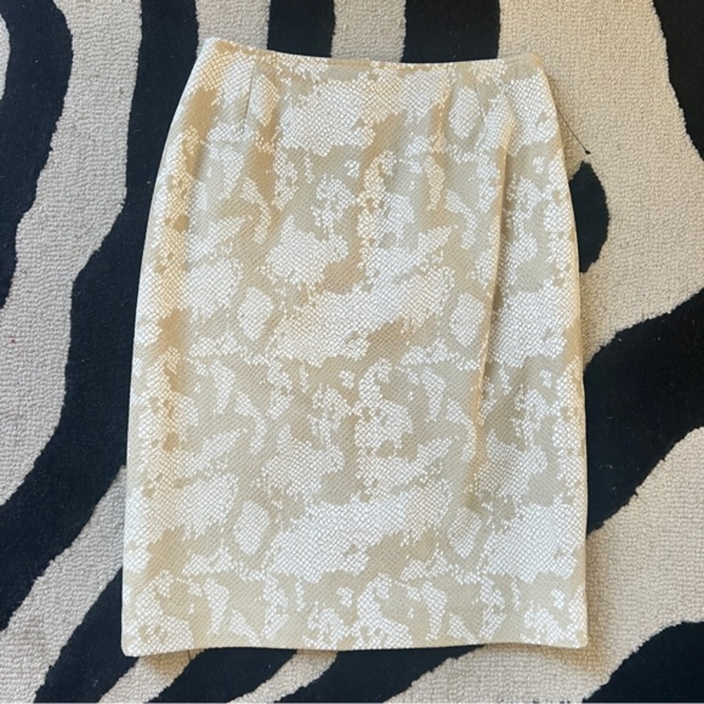 ESCADA vintage luxury Leather Snake python Pencil Skirt
